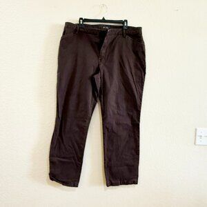 Lee Straight Leg Relaxed Fit Mid Rise Brown Size 18 M